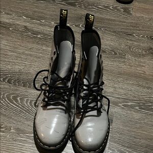 Dr. Martens Gray Lace Up Boots